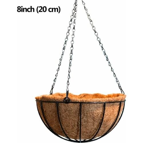 Hanging Baskets Coconut Palm Flowerpot Vertical Greening Hanging Pot Garden Home Decor New Coconut Palm Iron Solid 2020