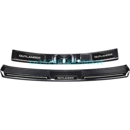 For Mitsubishi Outlander 2013-2020 Rvs Achterdeur Bumper Protector Instaplijsten Plaat/Kofferbak Loopvlak Plaat trim Car styling