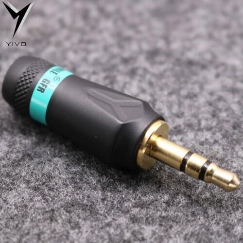 10pcs YIVO Hi-end Gold Plated Audio Male Earphone Headphone plug 3.5mm 3.5 stereo 1/8" jack connector 6mm max Diameter for cable
