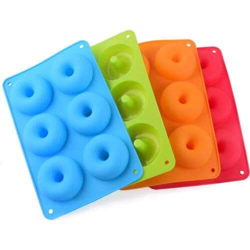 Silicone Donut Mold Cake Maker Kitchen Tool Cack Non-Stick Baking Pan Strawberry 3D Mold Biscuit Mould