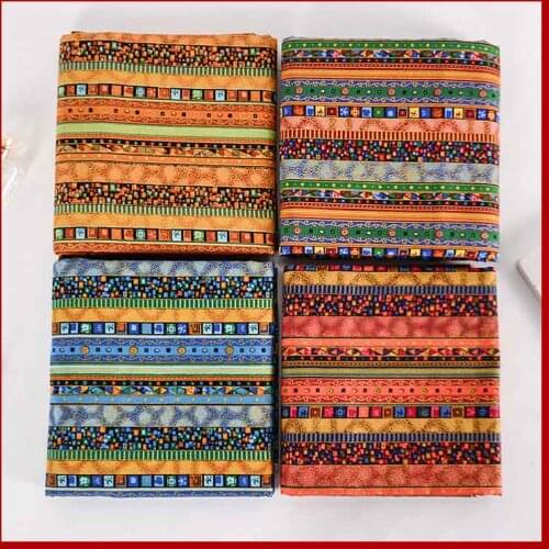 SMTA 50*150cm Patchwork Fabric Cotton The Cloth Tissu Au Metre Sewing Accessories Velvet Cotton Fabric Meter Ethnic Style D30