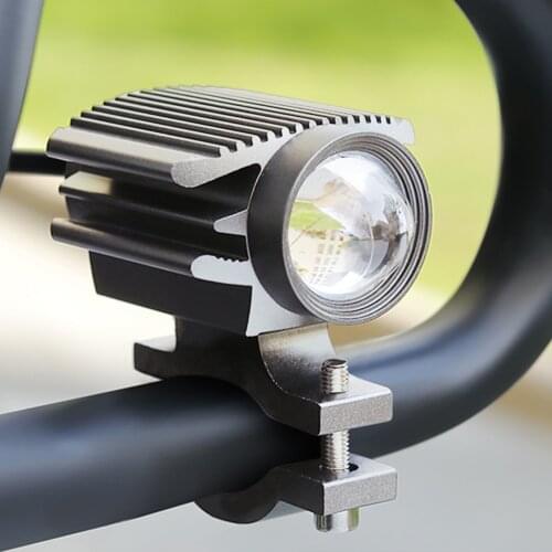LED Lamp Waterproof Motorcycle Electric Vehicle Universal Headlight Dual Light Color Fog Light Projector Lens Spotlight