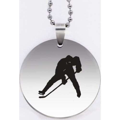 Ufine sport jewelry dad gift pendant army card ice ball game stainless steel customed necklace N4493