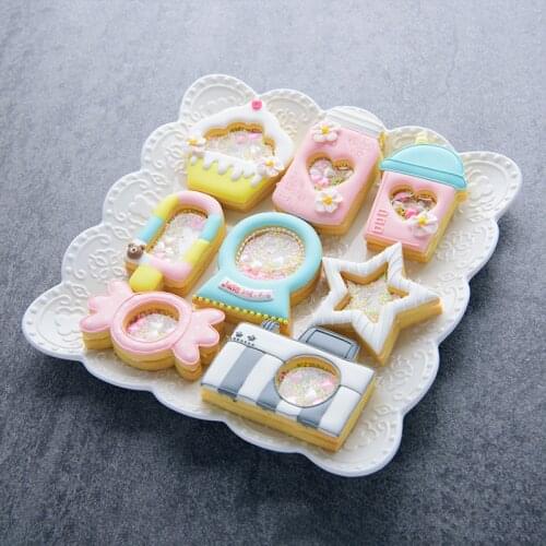 Shaking Shaking Cookie Cutters Plstics Ice Cream Star Candy Biscuit Cookie Cutters Fondant Pastry Decorating Baking Tools DIY