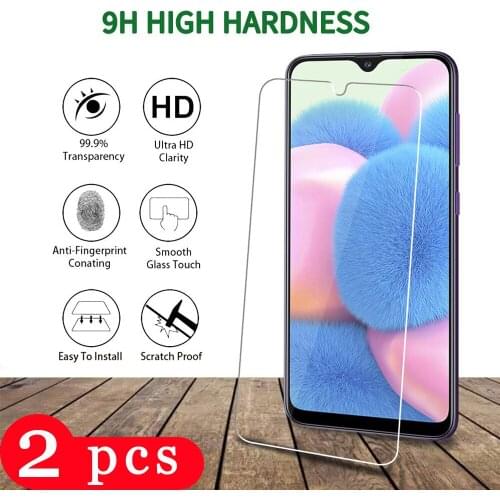 2Pcs 9H tempered glass for samsung galaxy M30 M20 M10 M30s phone screen protector HD protective film on the glass smartphone