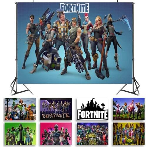 125*80 Cm Genuine Fortnite Party Birthday Background Cloth Game Figure Wall Backdrops Decoration Wallpaper Accessories Kids Gift