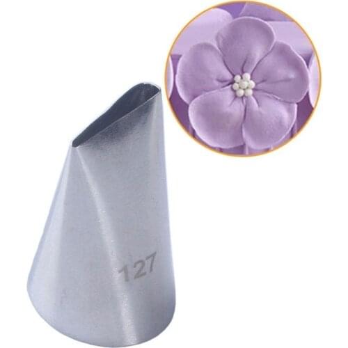#127 Flower Icing Piping Nozzles Stainless Steel Rose Petal Cake Decorating Tips For Kitchen Baking Confectionery Pastry Tools