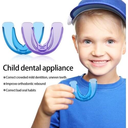 AZDENT 2 Stages Orthodontic Braces with Box Orthodontic Retainer for Children Kids Teeth Trainer Dental Tray