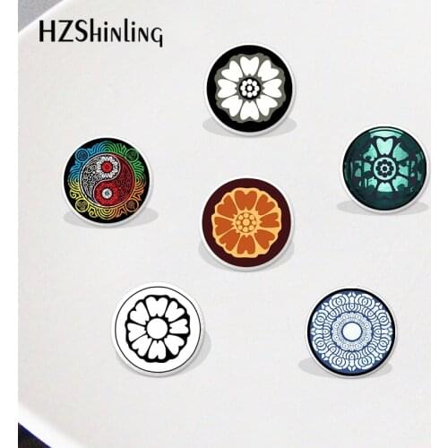2021 Acrylic Lapel Pins Cartoon avatar the last airbender white Flower Resin Epoxy Lapel Pins
