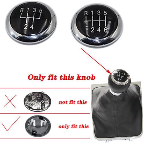 5/6 Speed Gear Knob Stick Badge Emblem Trim Cap Cover For VW Passat B6 2005-2011 B7 2010-2014 CC 2009-2012