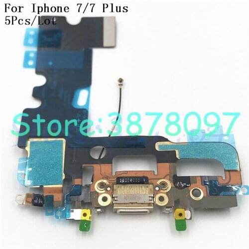 5Pcs/Lot 100% Original USB Charging Port Flex Cable For iPhone 6S 6S Plus 7 7Plus 7+USB Charger Dock Connector Flex Cable
