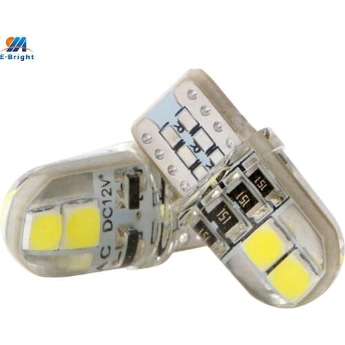 YM E-Bright T10 W5W Car Led Light 3030 4 SMD SILICA 194 168 Auto Bulbs Reading Lamps 12V AC DC White Nonpolarity 10PCS