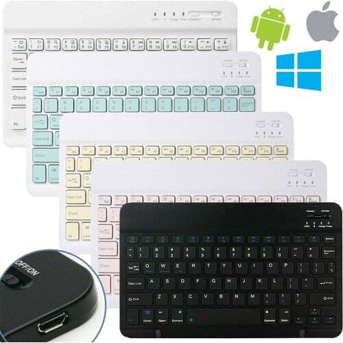 Wireless Bluetooth Keyboard 7inch 10inch Universal Keyboards for TV PC Laptop Notebook iPad Tablet Android Windows IOS Cellphone