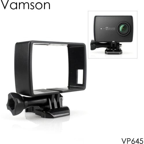 Vamson for YI 4K Housing Side Mount Protect Frame Case for Xiaomi YI 4K Action Camera 2 With Mount Base and Screw VP645