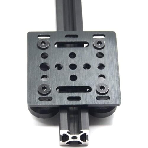 Befenybay Big V-Wheel with Plate for 2020 Aluminum Profile 3D Printer Parts for CNC Kossel Black Wheel