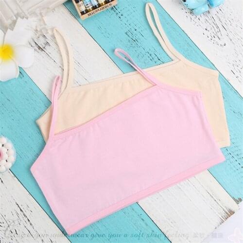 Developmental girl bra middle school students underwear cotton suspenders women wrapped chest small vest