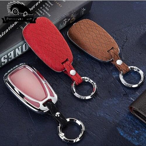 Zinc alloy leather Car Key Covers Case Fob Shell For chevrolet for cruze spark camaro Volt Bolt Trax Malibu styling Accessorie
