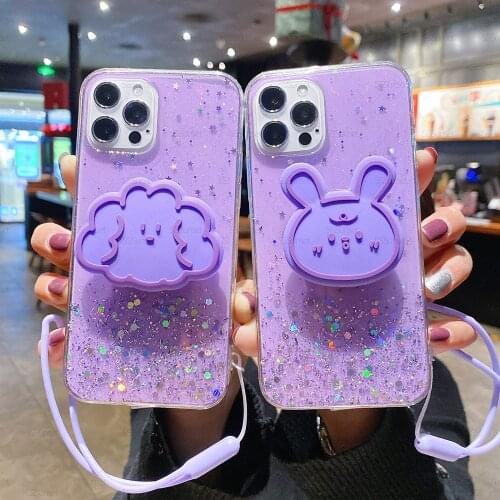 Chic Star 3D Cartoon Holder Phone Cover for Huawei Mate 40 30 20 Pro 10 Lite Honor 20S 30S 20 Lite 30 Pro V20 V30 With Starp