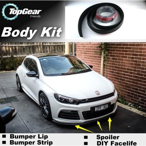 Bumper Lip Deflector Lips For Volkswagen VW Scirocco 2005~2015 Front Spoiler Skirt For TopGear Cars Tuning / Body Kit / Strip