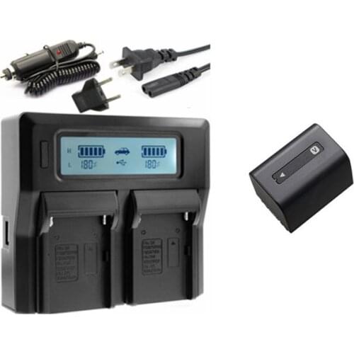 NP-FV70 NP FV70 FV30 FV50 Battery+LCD Dual USB Charger for Sony HDR-CX105, CX110, CX115, AXP33 AXP35 AX30 DEV-3 DEV-5 AXP35
