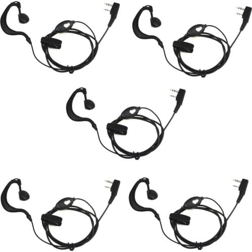 Oppxun 5pcs 2 PIN Earpiece Headset for QUANSHENG PUXING TYT BAOFENG UV5R 888S radios
