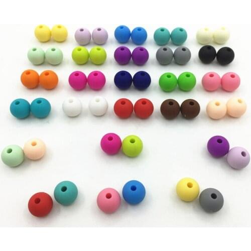Teething Necklaces Food Grade Silicone Jewels Baby Chew diy beads Silicone loose Beads Baby Teething 1000pcs/lot