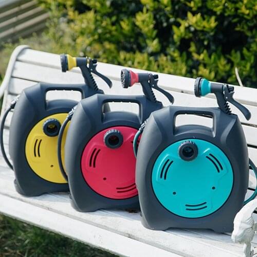 RBCFHl 1PC Portable Water Hose Reel Water Pipe Storage Car Wash Garden Planting Tool Watering Irrigation Garden Hoses Supplies