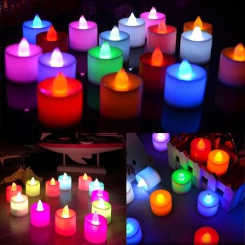 Romantic LED Candle Lamp Light Flameless Simulation Tea Light Valentine Day Wedding candle Birthday Party Christmas Decoration