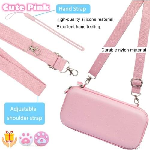 Pink Storage Bag Cover Case For NS Switch Portable Travel Carrying Bag Sakura-Compatible For Nintend Switch Game Accessories