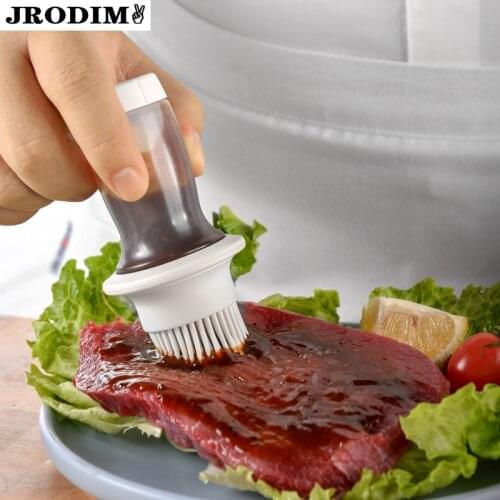 BBQ Tools Silicone Oil Brush Bottle Grill Oil Brushes Liquid Oil Honey Pastry Butter Cheese Brush Kitchen Baking Accessories