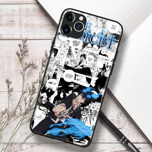 Blue Exorcist Rin Okumura manga Anime Soft TPU Glass Phone Case for IPhone SE 6s 7 8 Plus X Xr Xs 11 12 Mini Pro Max Samsung