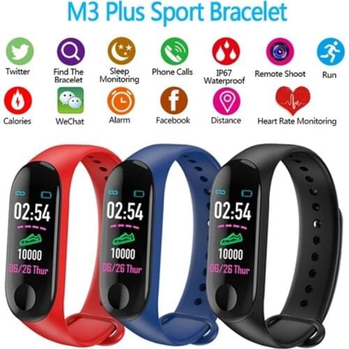 Reloj M3 Smart Watch Men Women Smart Bracelet Heart Rate Monitor Waterproof Smart Wristband Smartband Fitness Tracker Watches