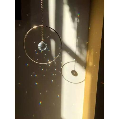 Light Catcher 5", Sun Catcher, Personalized Gifts, Ornaments, Gratitude Gift, Care Package, Boho Chic, Handmade, Crystal, Gold