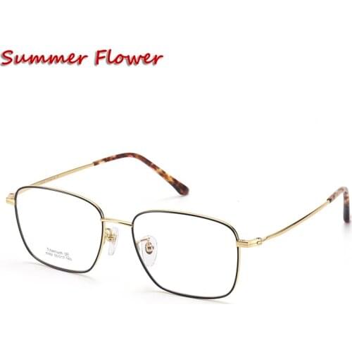 Women Fashion Light Eyewear Pure Titanium Eyeglasses Prescription Lenses Optical Glasses Frame for Men