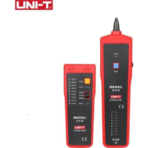 UNI-T UT682 Network Wire Tester Tracker RJ11 RJ45 Wire Line Finder Line Tester Handhold Cable Testing Tool for Network Maintenan