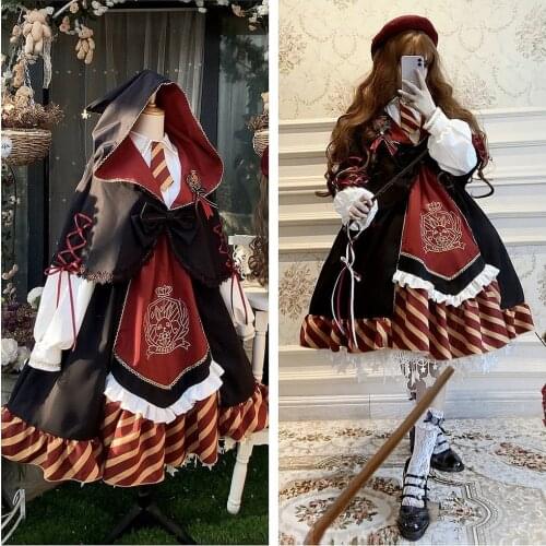 Lolita Top Kawaii Girl Cute Printing Victorian Coat Gothic Lolita Cosplay CosEngland School of Magic Magic Cloak Sweet
