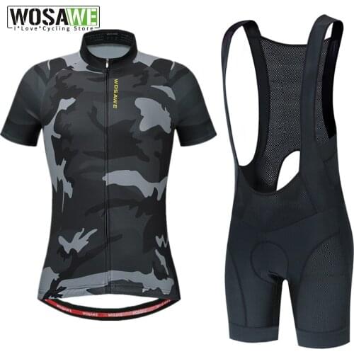 Mens Summer Cycling Jersey Set Bicycle Clothing Breathable Short Sleeve Downhill Bike Bib shorts With 5D Gel Padded