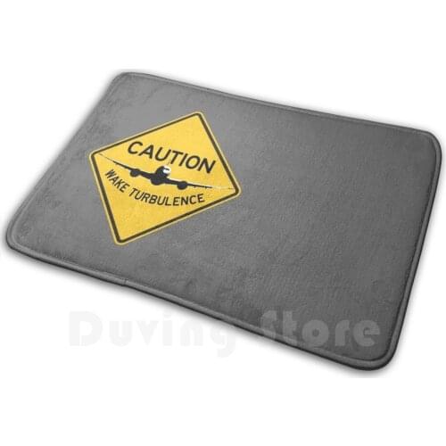 Caution , Wake Turbulence-Boeing 787-Commercial Passenger Jet Carpet Mat Rug Cushion Soft Boeing 787 Commercial Jet