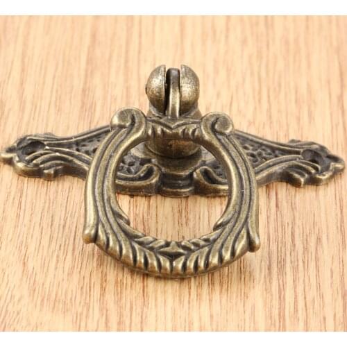 Drawer Door Pull Knobs 65*48mm Kitchen Drawer Cabinet Door Handle Cupboard Antique Bronze Furniture Pull Handles with Screws