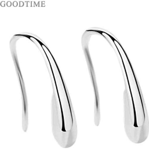 Personality Women Earring Pure 925 Sterling Silver Earrings Simple Atmospheric Drop Shape Earrings Gift For Girl Lady Dress Up
