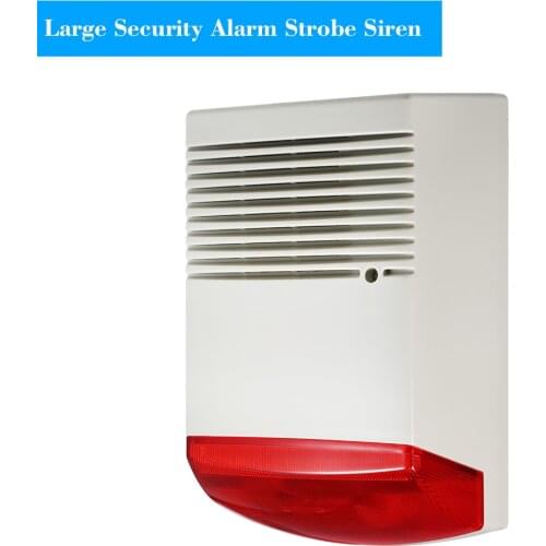 Horn 120dB Alarm Sound Speaker Wired Strobe Siren Sound Light Alarm Red Flashlight Waterproof for Intrusion Safety Fire Alarm