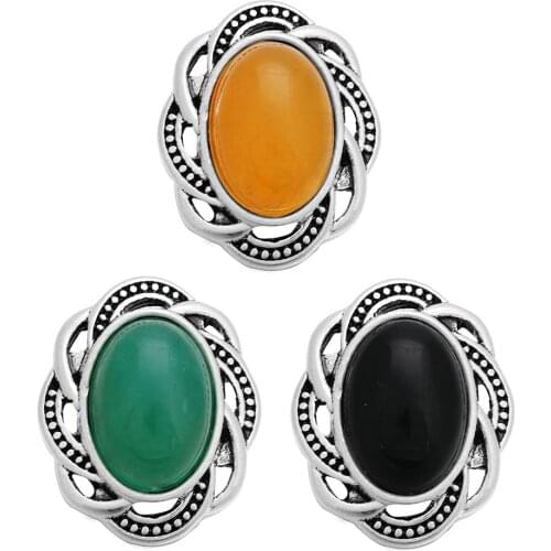 10pcs/lot 3 Colors Mixed 18MM Snap Button Jewelry Flower Snap Buttons Fit 18mm Snap Bracelet Bangle for Women Accessory