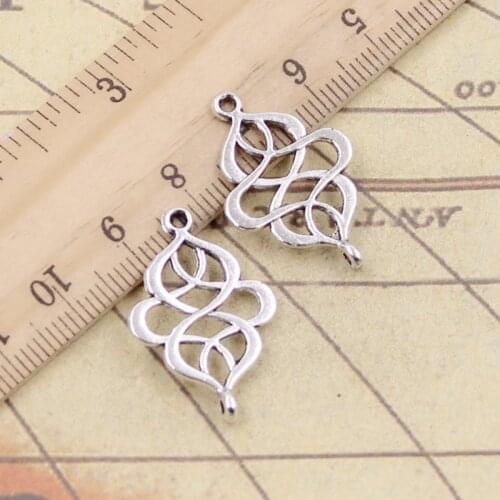 20pcs Charms Link Connector 28x18mm Tibetan Bronze Silver Color Pendants Antique Jewelry Making DIY Handmade Craft