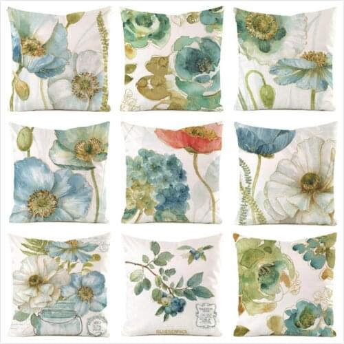 45cm*45cm **Bouquet** Inimitated Silk Fabric Throw Pillow Covers Couch Cushion Cover Home Decorative Pillows Pillow Case