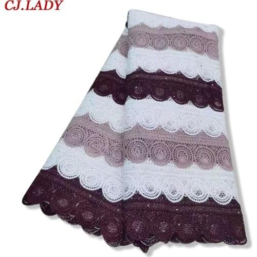5 Yards Skin Friendly Cord Lace Soft Embroidery African Guipure Fabric Elegant Nigerian Ghana Occasional Clothes Party Dress A04