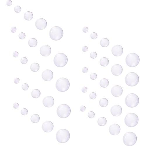 50 Pieces Clear Glass Flatback Cabochons Scrapbooking Diy Jewelry