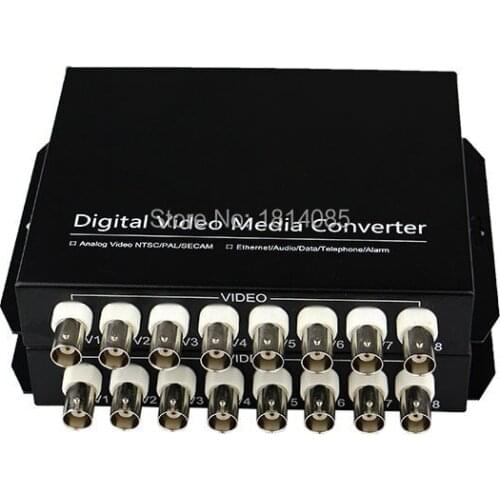 8 channel Digital Video Optical Transceiver Single-fiber single-mode fiber optic converter FC 20KM