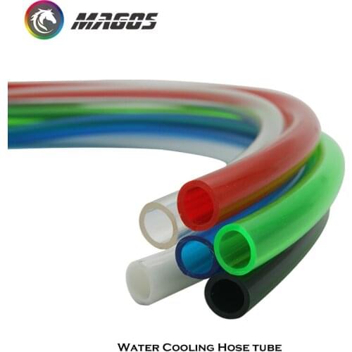 PVC PC Water Cooling Hose Tube Soft Pipe OD13mm Flexible Tube, Blue White Black Red Green Transparent