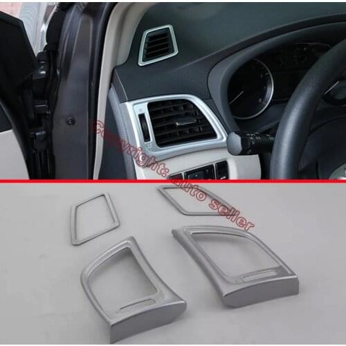 ABS Pearl Chrome Inside Interior Air-Condition Vent Outlet Cover Trim For Nissan Sentra 2016 2017
