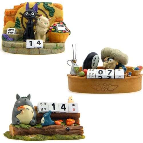 Studio Ghibli My Neighbor Totoros Anime Doll Calendar Crafts Action Figure Car Decor Collectible Model Toys Kids Birthday Gift